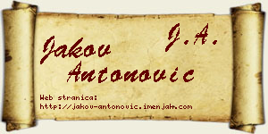 Jakov Antonović vizit kartica